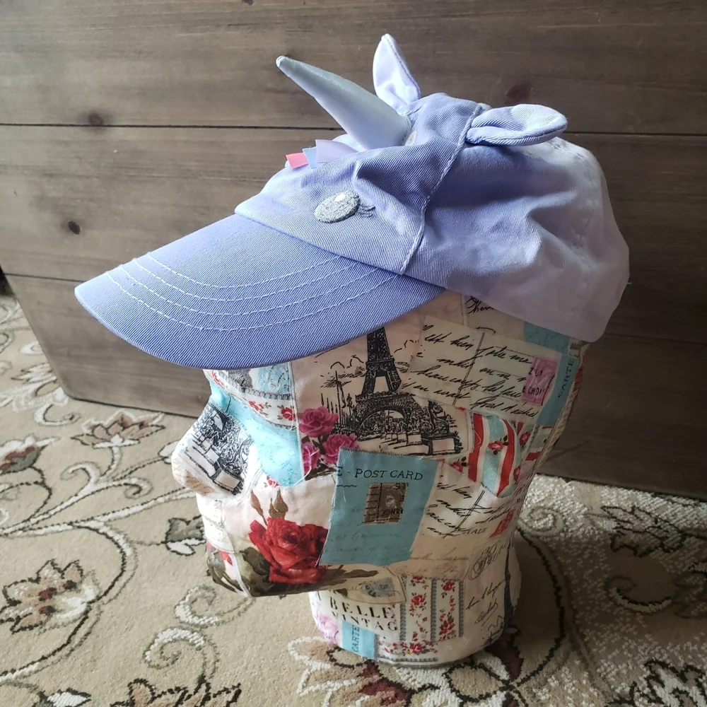 Carters kids 4-7 purple pink ombre unicorn cap